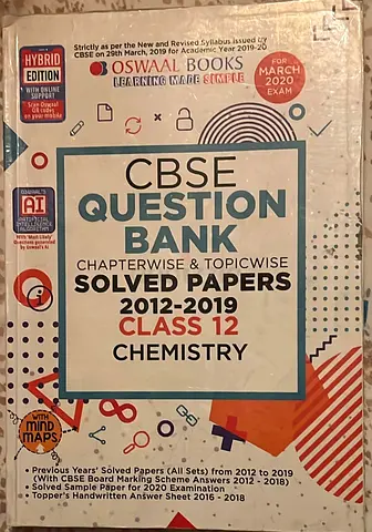 Oswaal CBSE Question Bank Class 12 Chemistry (Solved Papers 2012-2019)
