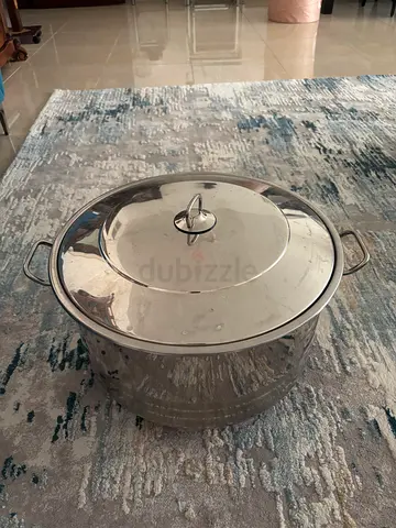 Large stainless steel stock pot / قدر ستانلس