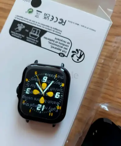 Used square smart watch (replacement strap included) - working display