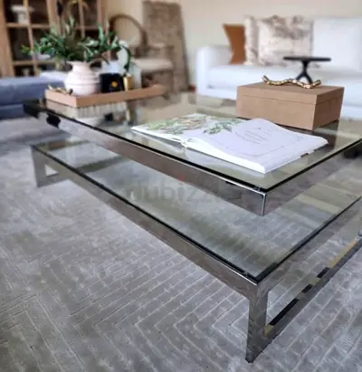 The ONE - Two Tiered Chrome and Glass Coffee Table