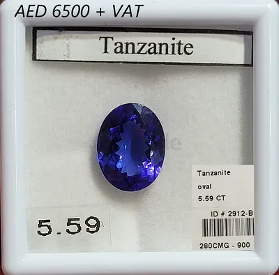 Natural Tanzanite Gemstone 5.59 CT for sale in Dubai