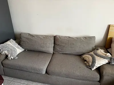 Gray 3-Seater Sofa — Good Condition, Comfortable Cushions