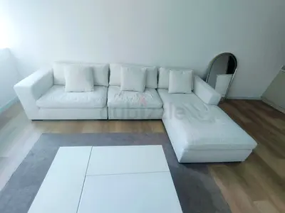 Comfortable clean marina home white color lshape sofa for sale