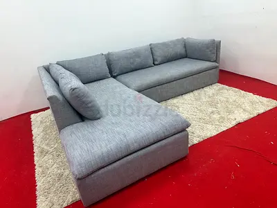 Pottery barn grey color lshape sofa