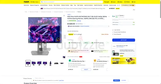 27-inch ASUS Gaming Monitor - ROG Strix OLED XG27ACDNG- Almost brand-new condition.