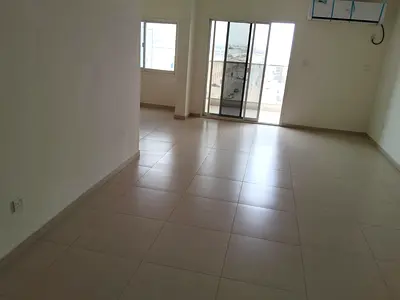 Luxury 3-bedroom apartment for rent in Al Majaz. 2 master bedrooms, 3 bathrooms, large living room, balcony with Al Ittihad Street view. Price: AED 58