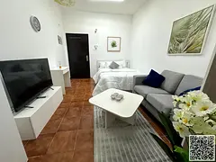 Spacious furnished studio apartment for monthly rent in Ajman, Al Rawdah 2 - Sheikh Ammar Street ✔