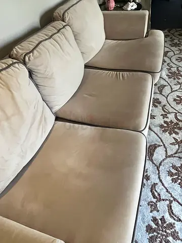 Beige 3-Seater Sofa — Good Condition, Comfortable Cushions