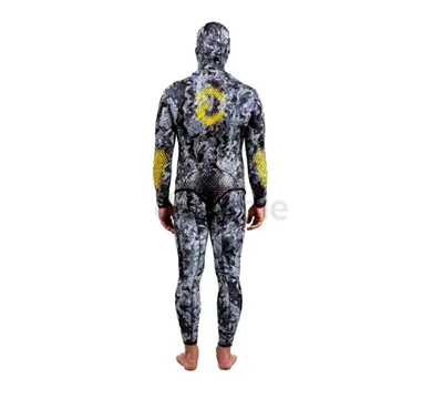 Mens Full-Body Camouflage Spearfishing Wetsuit - Hooded