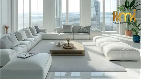 استوديو مفروش | برج سكاي جيت | إطلالة على البحر والأفق