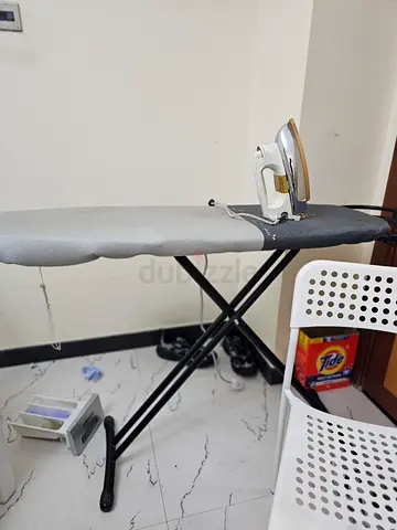 Steam Iron and Heavy Duty Ironing Board Set - 80 AED - DSO