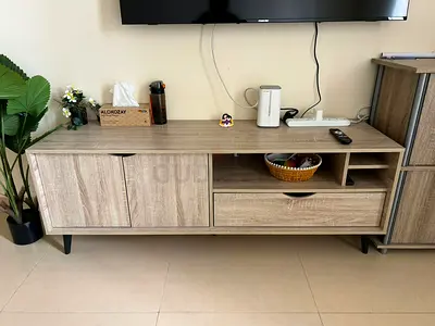 Light Wood TV Unit / Entertainment Cabinet - Good Condition