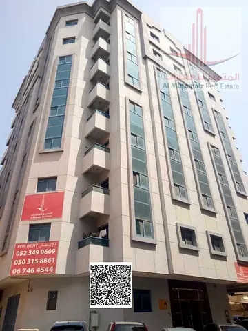 One bedroom and living room for annual rent in Al Rashidiya 3, very prime location, spacious, family building