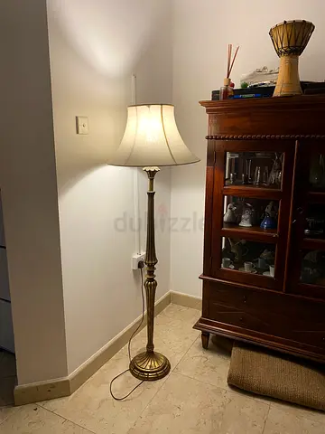 Antique vintage French brass lamp