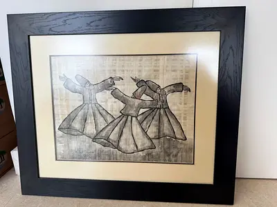 Framed Whirling Dervish Artwork – Istanbul
