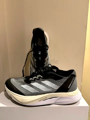 Adidas Adizero RC running shoes - black/white, lightly used