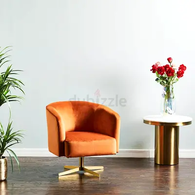 Berkeley velvet Swivel arm chair