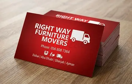 Right Way Furniture Movers — Professional Moving Business Cards (Design Sample)
