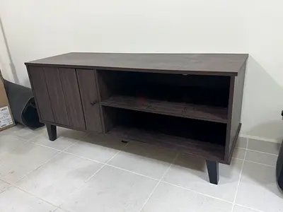 55 Inch TV Unit with Shelves  Drawer
