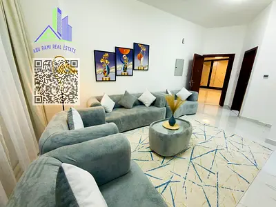 بدون عمولة شقة أول ساكن  غرفتين وصالة للإيجار في النعيمية مبنى جديد أثاث VIP شامل فواتير