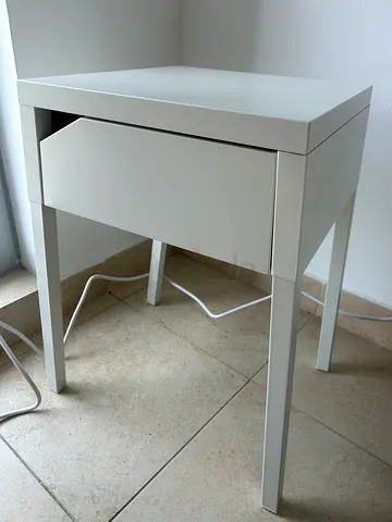 IKEA Bedside table white steel nightstand 2 units