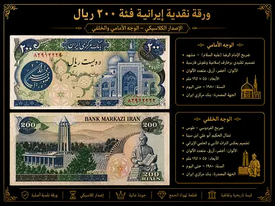 Two Iranian 200 Rial Banknotes — Collectible Pair