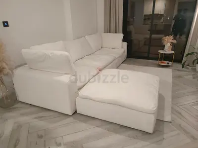 Marina home feather 🪶 filled modular sofa with ottoman