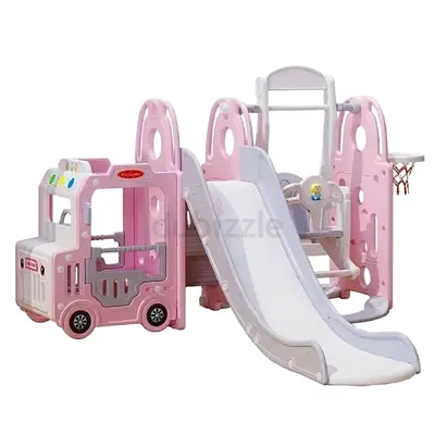 Fun play bus slide for indoor and oudoor playset