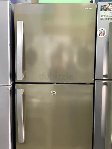 Medium Silver Double-Door Refrigerator/Freezer - Good Condition