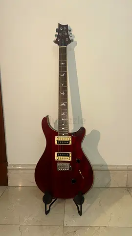 PRS-style Solid Body Electric Guitar - Cherry Red + case + strap + stand + Allen key etc + picks