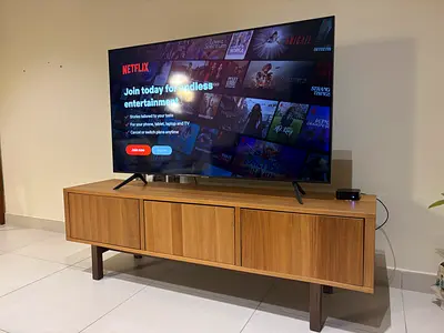 Mid century TV console table