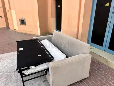 In Perfect condition West elm Two Seater Sofa bed with mattresses Brand new