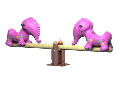Baby Elephant see saw Rocker Metal- 2 seats