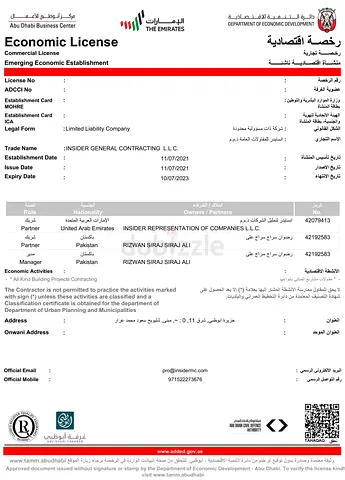 OLD CONTRACTING LICENSE FOR SALE !!!