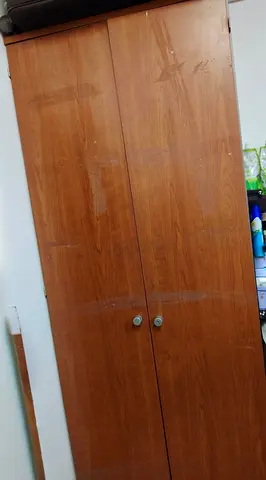 2-door wooden wardrobe / storage cabinet - used