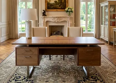 Crate Barrel Clybourn Modern Executive Desk