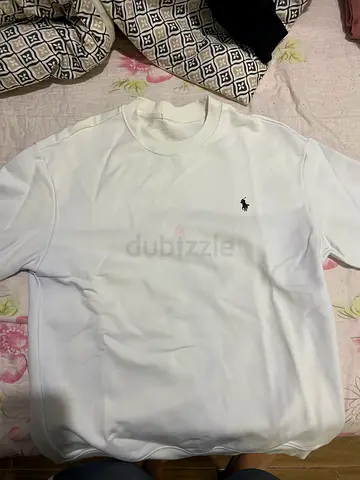 White Polo Ralph Lauren Long Sleeve Sweatshirt - Size M