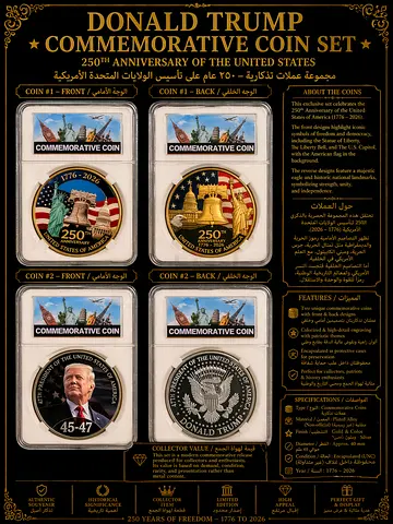 🇺🇸 250th Anniversary Commemorative Coin Set – United States (1776–2026)