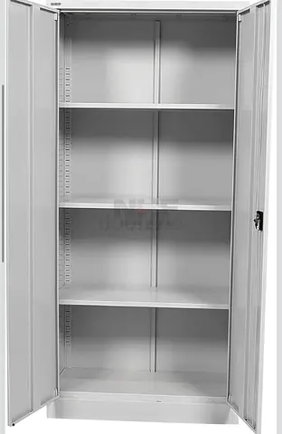 Metal Storage Cabinet with Adjustable Shelves - Grey