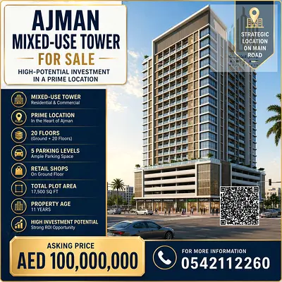برج سكني للبيع على شارع رئيسي | دخل ممتاز تملك حر لجميع الجنسيات