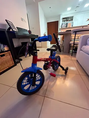 Spider-Man Kids Bike with Training Wheels - Good Condition