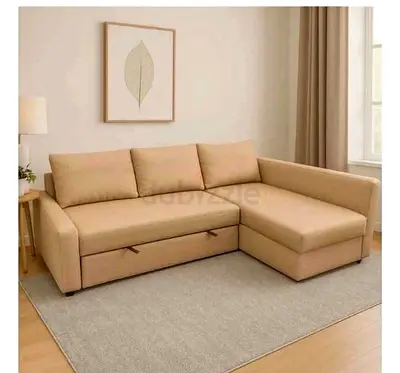 IKEA L shap Sofa store cum bed you can fix the storage lift or Right