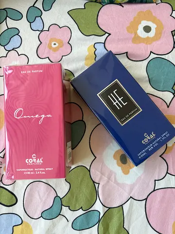 Two Brand-New Boxed Côsaï Eau de Parfum (Pink) + HE Fragrance (Blue) - Unopened