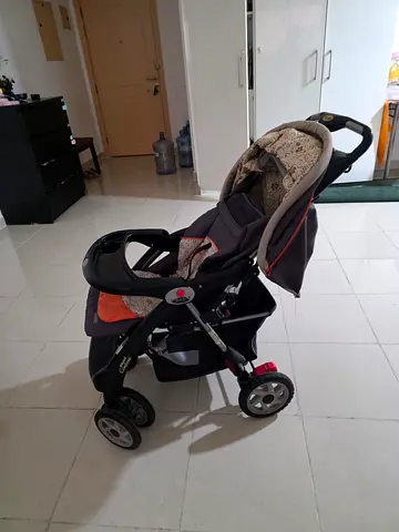 Good Baby Stroller with Mosquito Net, Reversible Handle, Multi-Position Recline