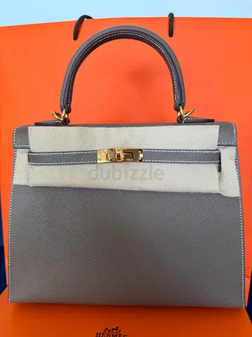 Hermes Kelly 25 Epsome Etoupe with Gold hardware