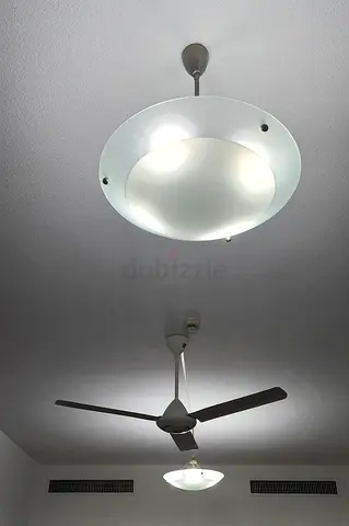 Modern ceiling light pendant - set of 2 (white frosted glass)