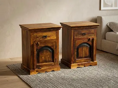 Marina solid wood bedside tables