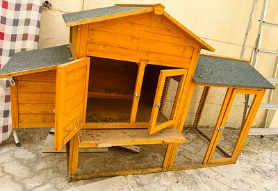Wooden Outdoor Rabbit/Small Animal Hutch with Run