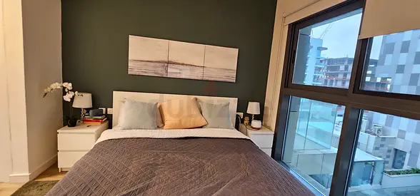 Modern Double Bed with Side Tables in City Apartment — Excellent Condition and 3 seater sofa 1