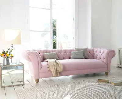 Handcrafted Velvet Sofa Fully Customizable Available in Custom Size and Colors - UAE Sharjah Made